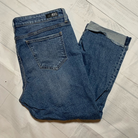 KUT from the Kloth Amy Crop Straight leg Jeans. Size 14. - Picture 2 of 9